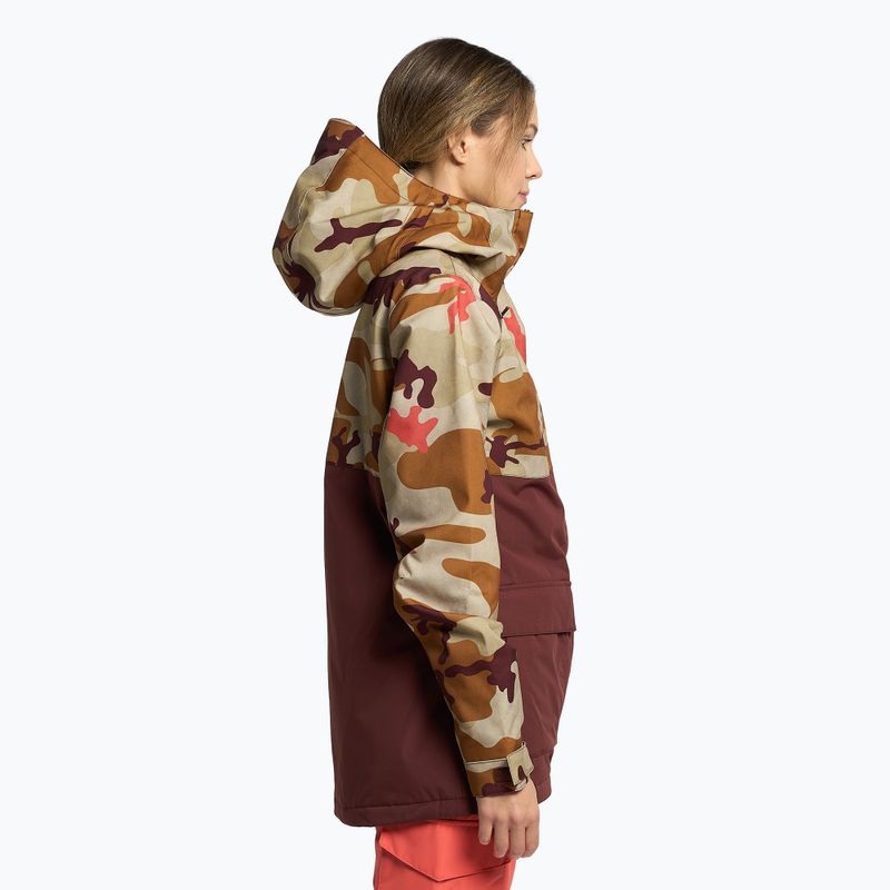 Women's snowboard jacket DC Cruiser woodland camo overcast 3