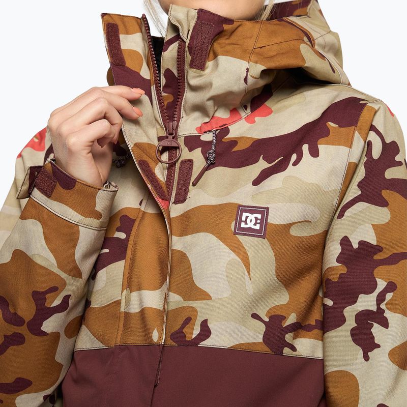Women's snowboard jacket DC Cruiser woodland camo overcast 6