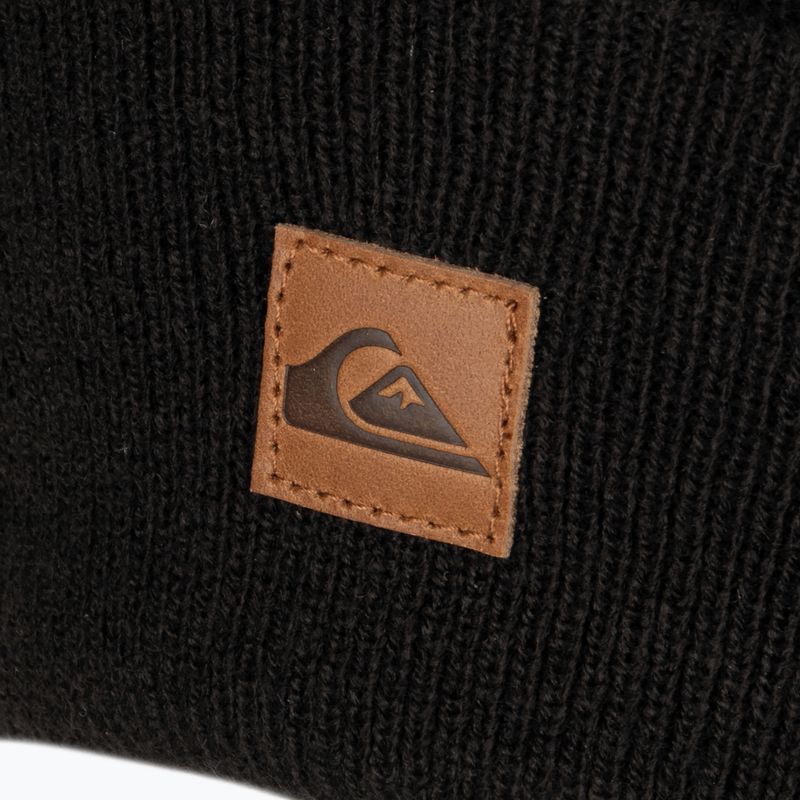 Men's Quiksilver Brigade Beanie snowboard cap true black 4