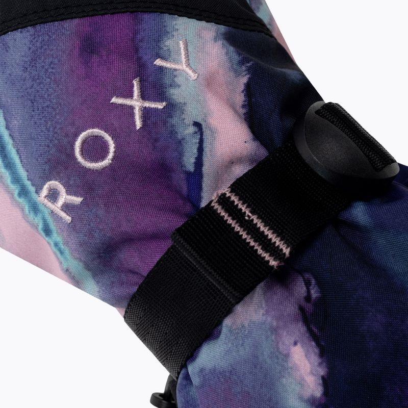 Women's snowboard gloves ROXY Jetty 2021 niebieski/fioletowo/różowo/czarny 4