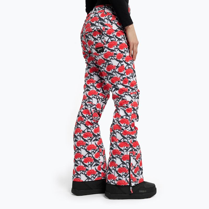 Women's snowboard trousers ROXY Rowley X ROXY High 2021 bright white/white red 3