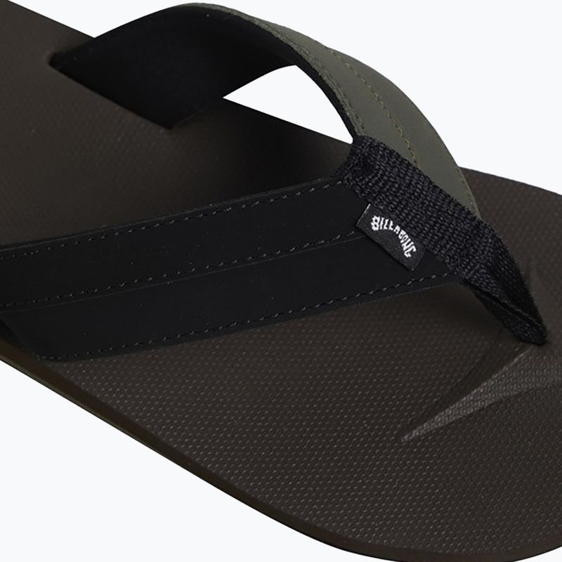 Men's Billabong All Day Impact flip flops chocolate MFOT1BAD-CHO 6