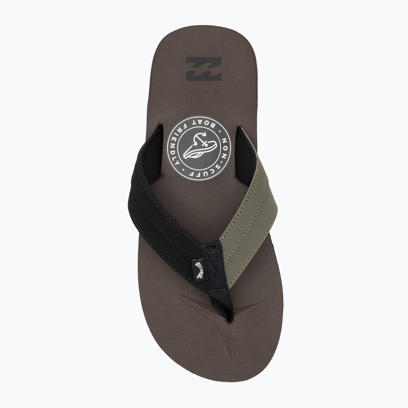 Men's Billabong All Day Impact flip flops chocolate MFOT1BAD-CHO 5