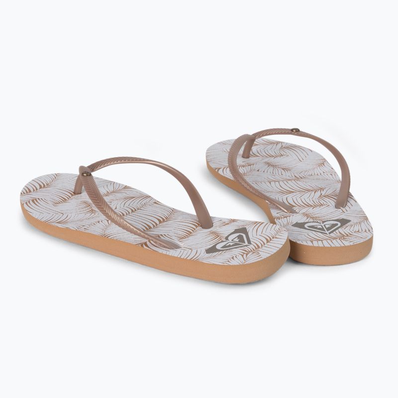 Women's flip flops ROXY Bermuda Print J 2021 white/tan 3