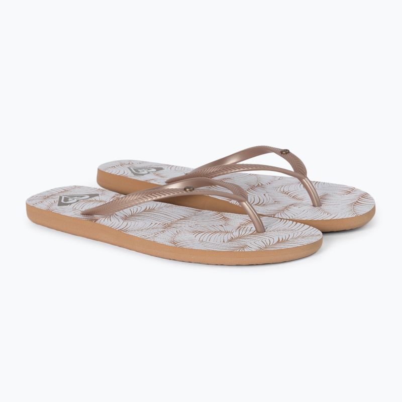 Women's flip flops ROXY Bermuda Print J 2021 white/tan 5