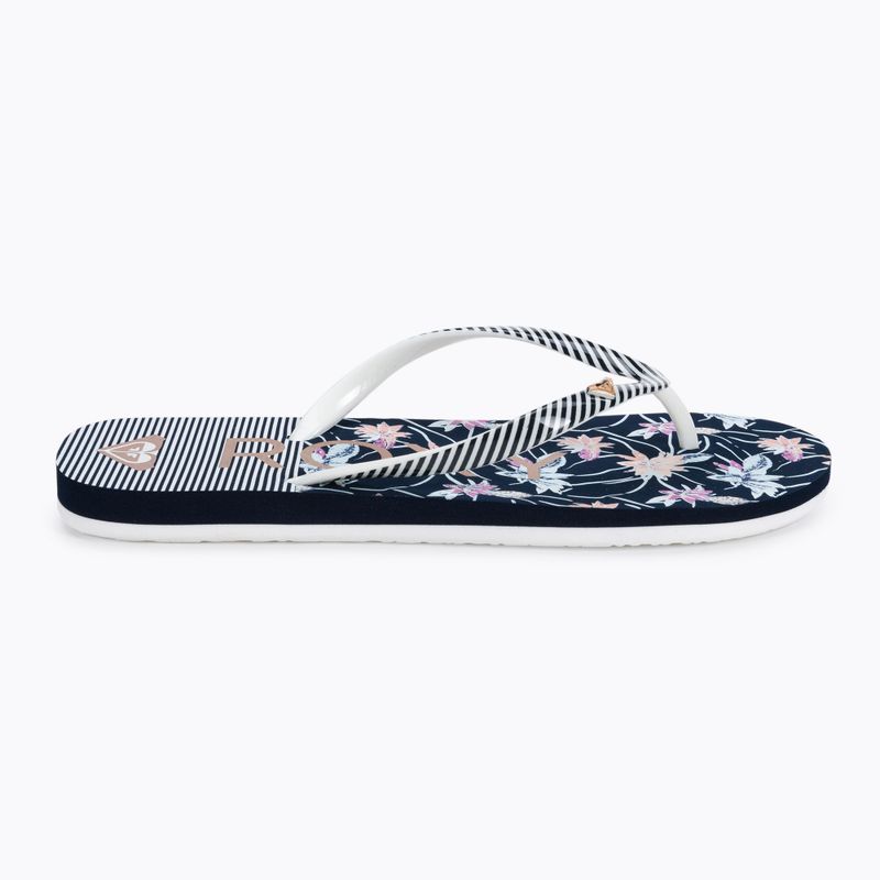 Children's flip flops ROXY Pebbles VII G 2021 white/stripe 2