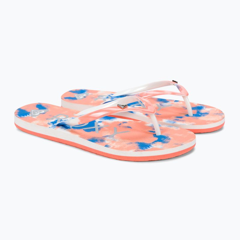 Children's flip flops ROXY Pebbles VII 2021 blue coral 5