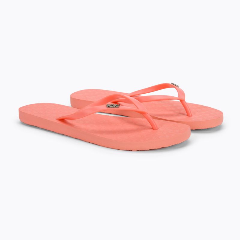 Women's flip flops ROXY Viva IV 2021 hot coral 5