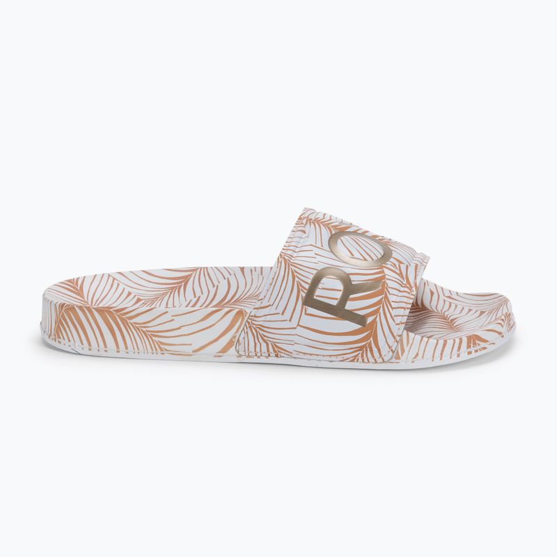 Women's flip-flops ROXY Slippy Printed 2021 white/tan 2