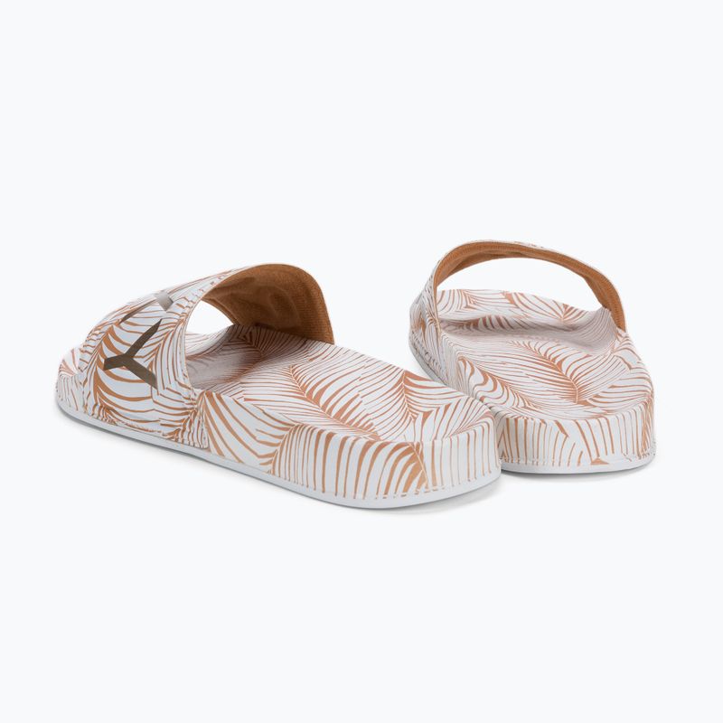 Women's flip-flops ROXY Slippy Printed 2021 white/tan 3