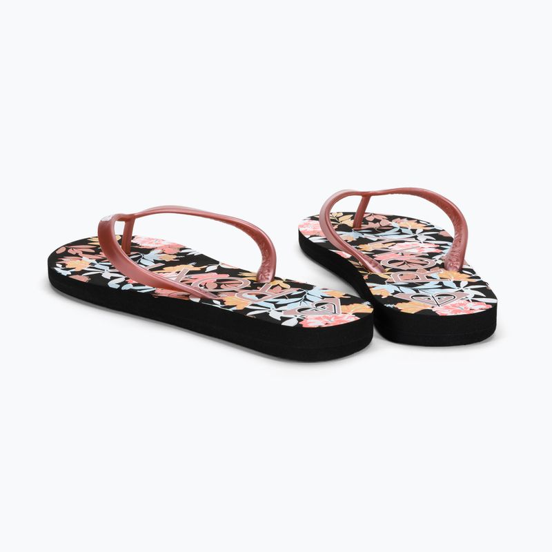 Women's flip flops ROXY Tahiti VII 2021 black/pink 3