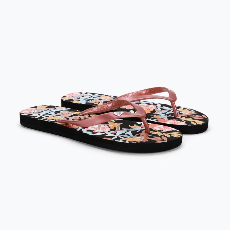 Women's flip flops ROXY Tahiti VII 2021 black/pink 5