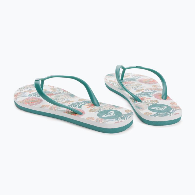 Women's flip flops ROXY To The Sea X 2021 white/aqua 3