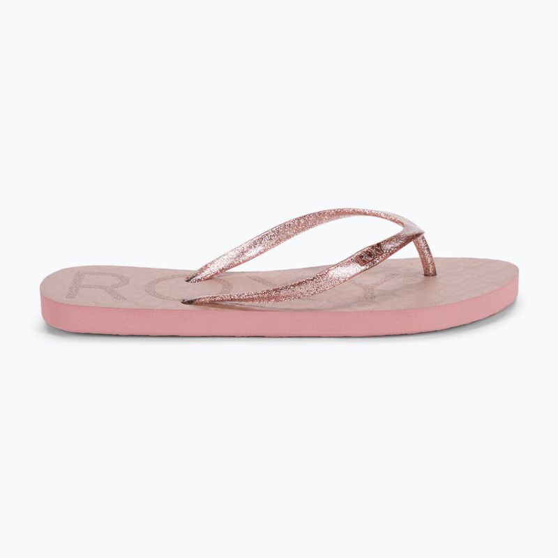 Women's flip flops ROXY Viva Sparkle 2021 rose gold 2