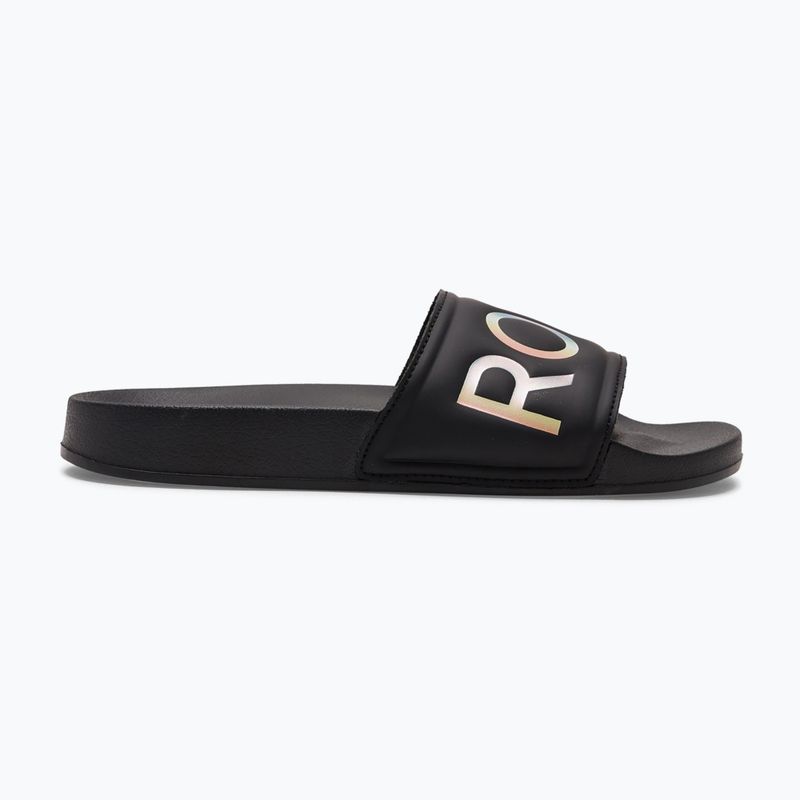 Women's slides ROXY Slippy II black geo 2