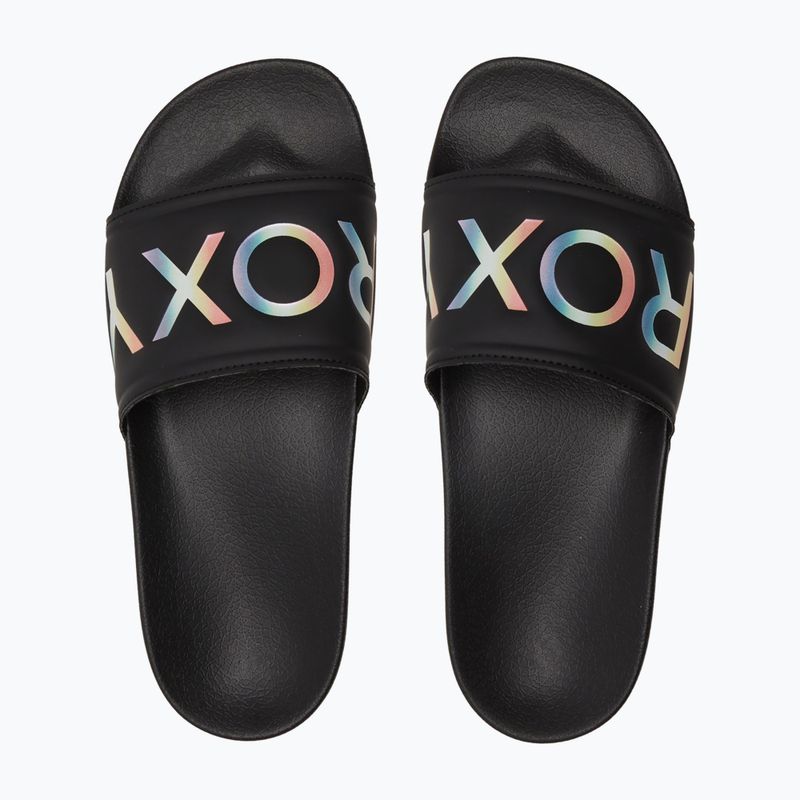 Women's slides ROXY Slippy II black geo 3