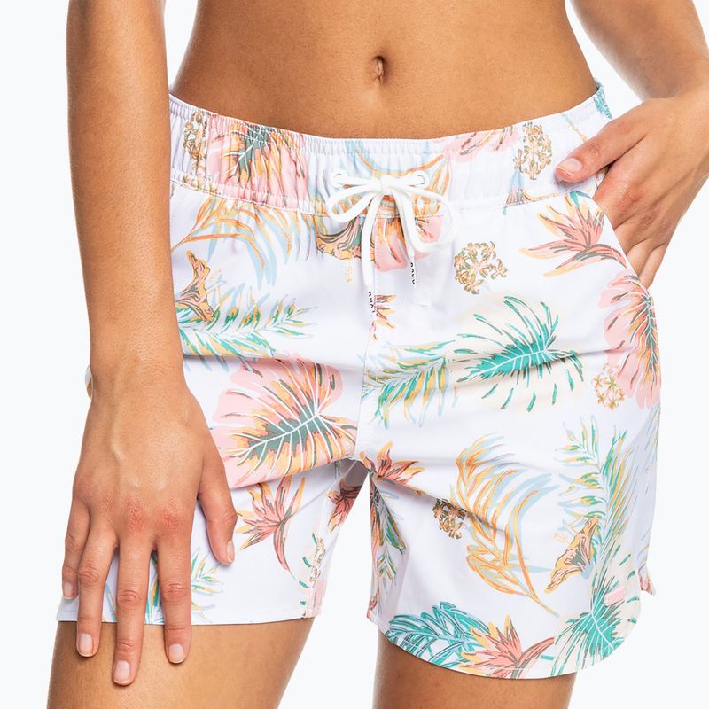 Women's swim shorts ROXY Into the Sun 5" 2021 bright white/lilac 5