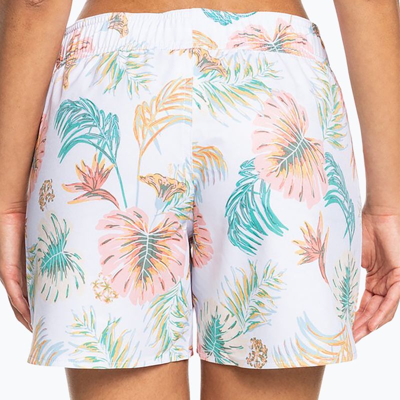 Women's swim shorts ROXY Into the Sun 5" 2021 bright white/lilac 7