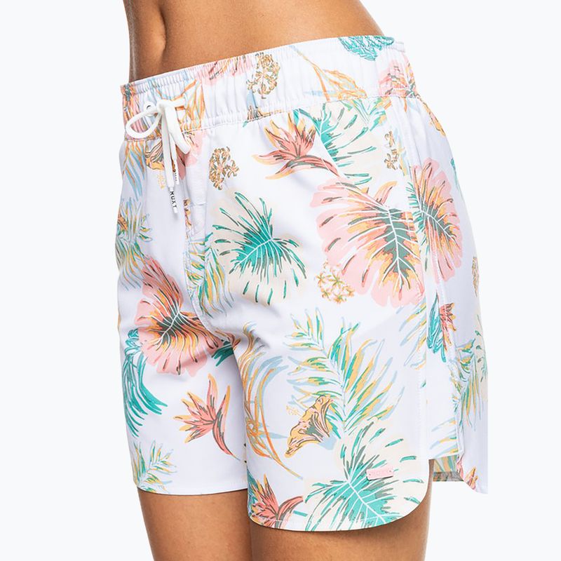 Women's swim shorts ROXY Into the Sun 5" 2021 bright white/lilac 8