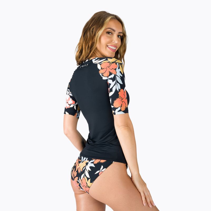 Women's swimming T-shirt ROXY Beach Classics 2021 anthracite/island vibes 3