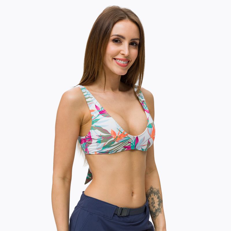 Swimsuit top ROXY Beach Classics Elongated Triangle 2021 bright white/floral of paradis