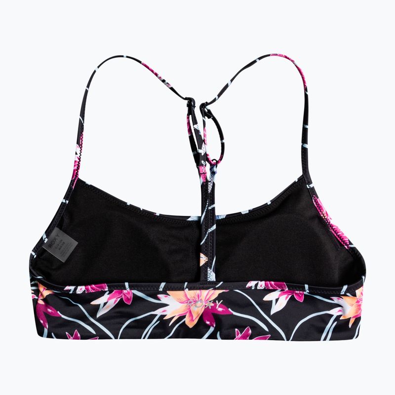 Swimsuit top ROXY Active Bralette 2021 anthracite/floral flow 6