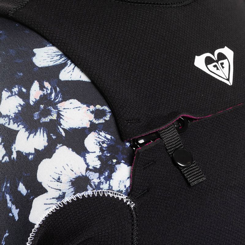 Women's wetsuit ROXY 3/2 Elite XT ST Printed FZ GBS 2021 true black/black flowers 4