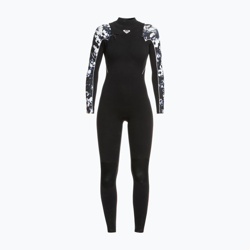 Women's wetsuit ROXY 4/3 Elite XT St Printed FZ GBS 2021 true black/black flowers