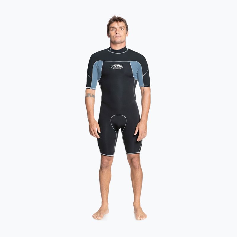 Quiksilver men's 2/2 Capsule Saturn SS SP black/provincial blue wetsuit 7