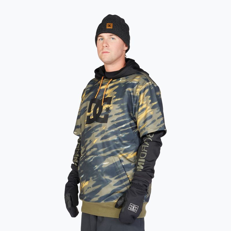 Men's snowboard sweatshirt DC Dryden angled tie dye ivy green