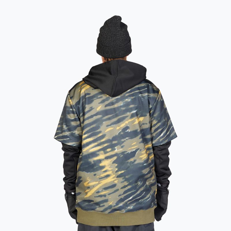 Men's snowboard sweatshirt DC Dryden angled tie dye ivy green 3