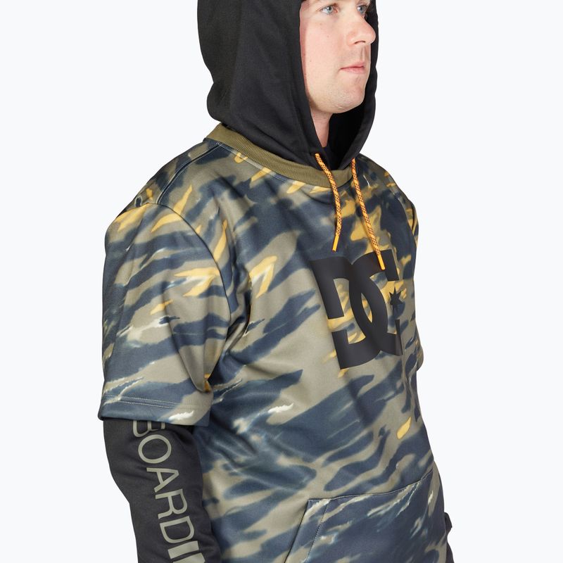 Men's snowboard sweatshirt DC Dryden angled tie dye ivy green 4