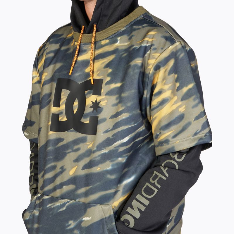 Men's snowboard sweatshirt DC Dryden angled tie dye ivy green 5