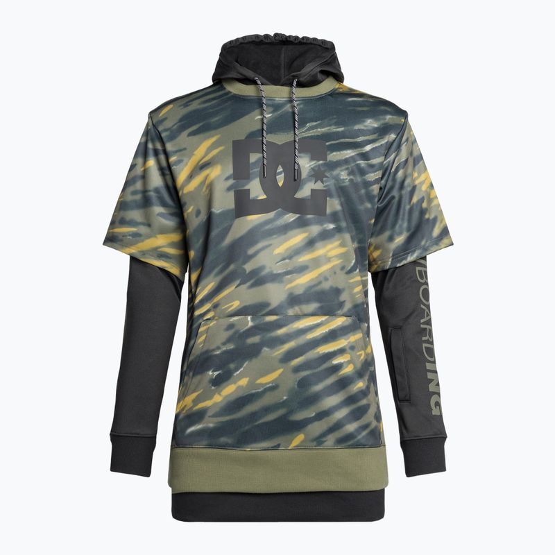 Men's snowboard sweatshirt DC Dryden angled tie dye ivy green 7