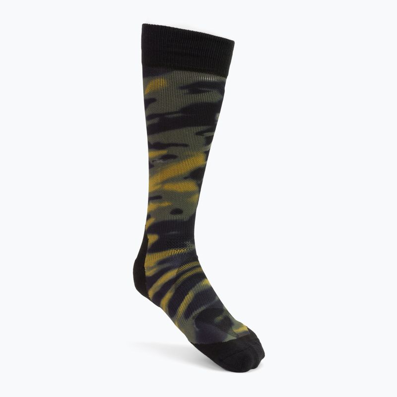 Men's snowboard socks DC Sanctioned angled tie dye ivy green