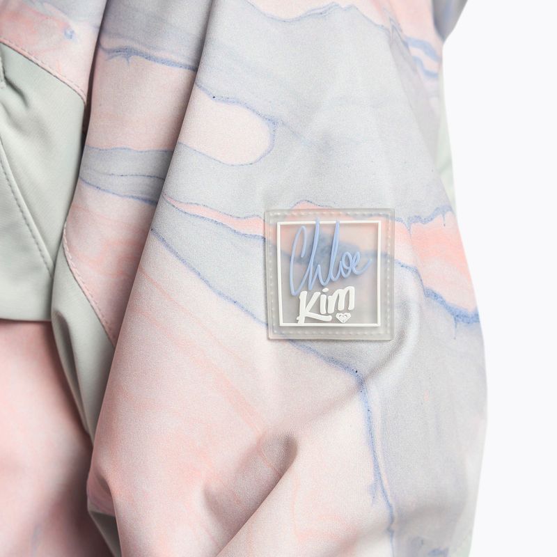 Women's snowboard jacket ROXY Chloe Kim Overhead 2021 gray violet marble 7