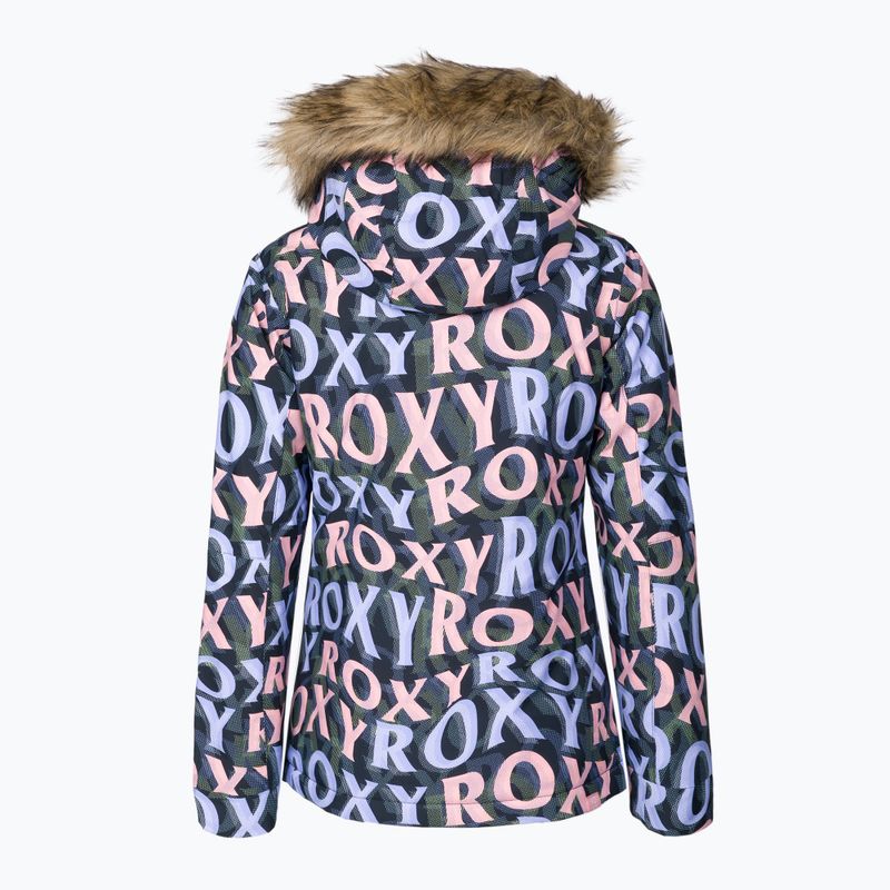 Children's snowboard jacket ROXY Jet Ski 2021 true black sunbeam lettering 2