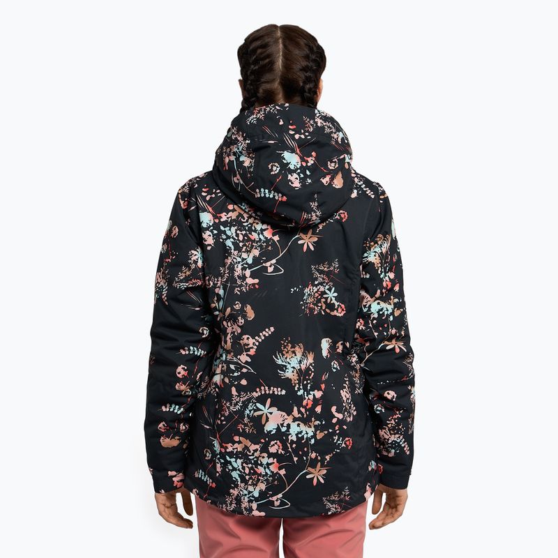 Women's snowboard jacket ROXY Jetty 2021 true black tropical cyanotype 4