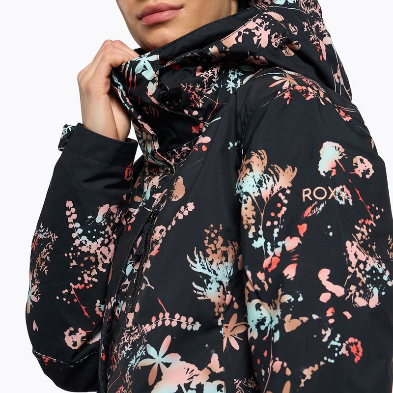 Women's snowboard jacket ROXY Jetty 2021 true black tropical cyanotype 6