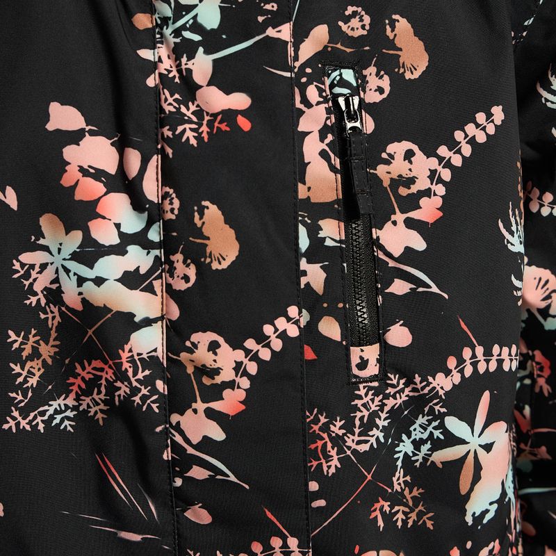 Women's snowboard jacket ROXY Jetty 2021 true black tropical cyanotype 7