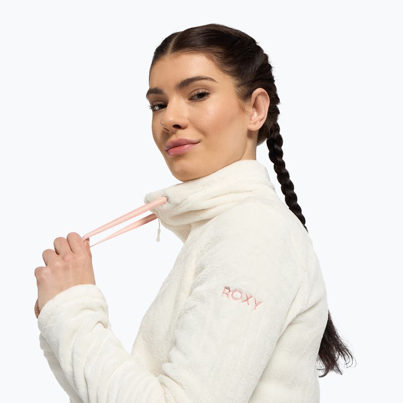Women's snowboard sweatshirt ROXY Tundra Fleece 2021 egret 5