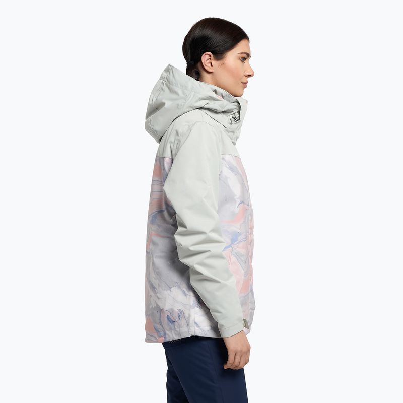 Women's snowboard jacket ROXY Jetty Block 2021 gray violet marble 3