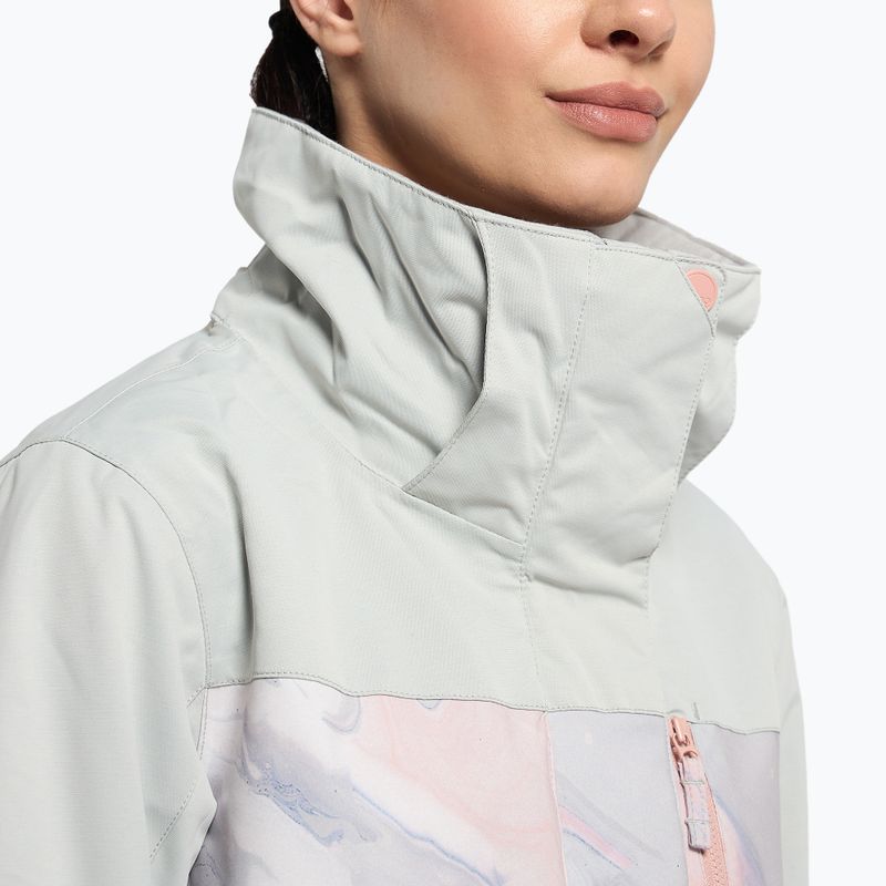 Women's snowboard jacket ROXY Jetty Block 2021 gray violet marble 6