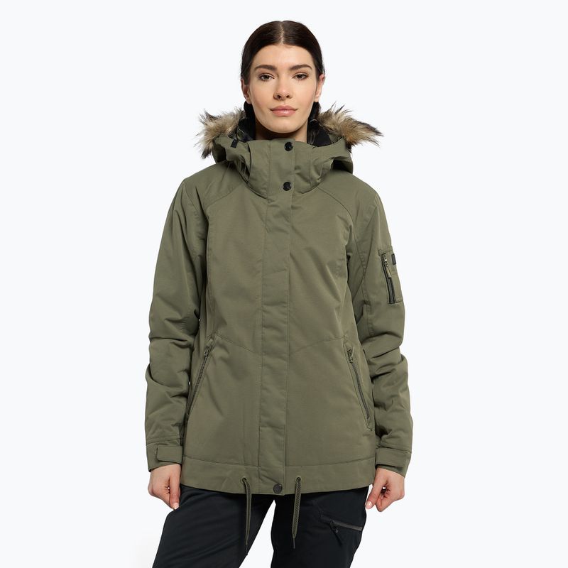 Women's snowboard jacket ROXY Meade 2021 deep lichen green