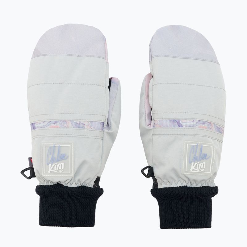 Women's snowboard gloves ROXY Chloe Kim 2021 gray violet marble 3