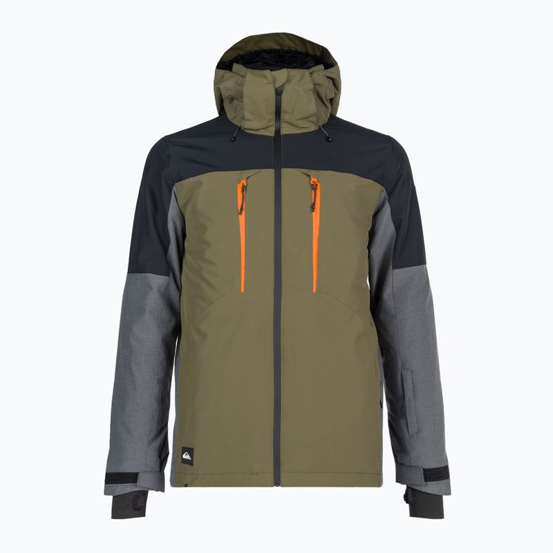 Quiksilver Mission Plus men's snowboard jacket black-green EQYTJ03371