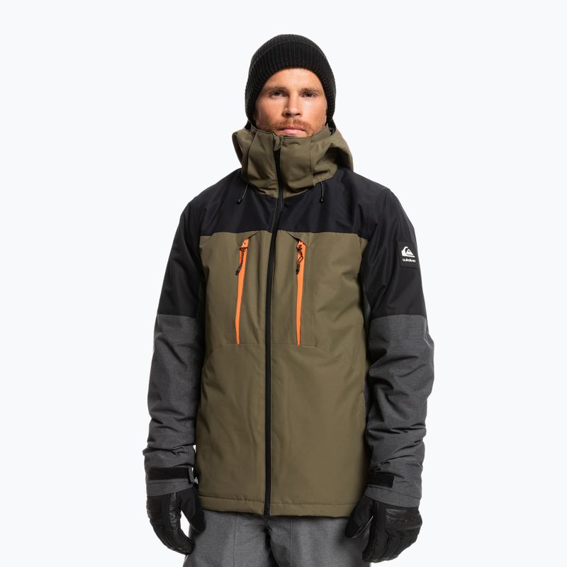 Quiksilver Mission Plus men's snowboard jacket black-green EQYTJ03371 6