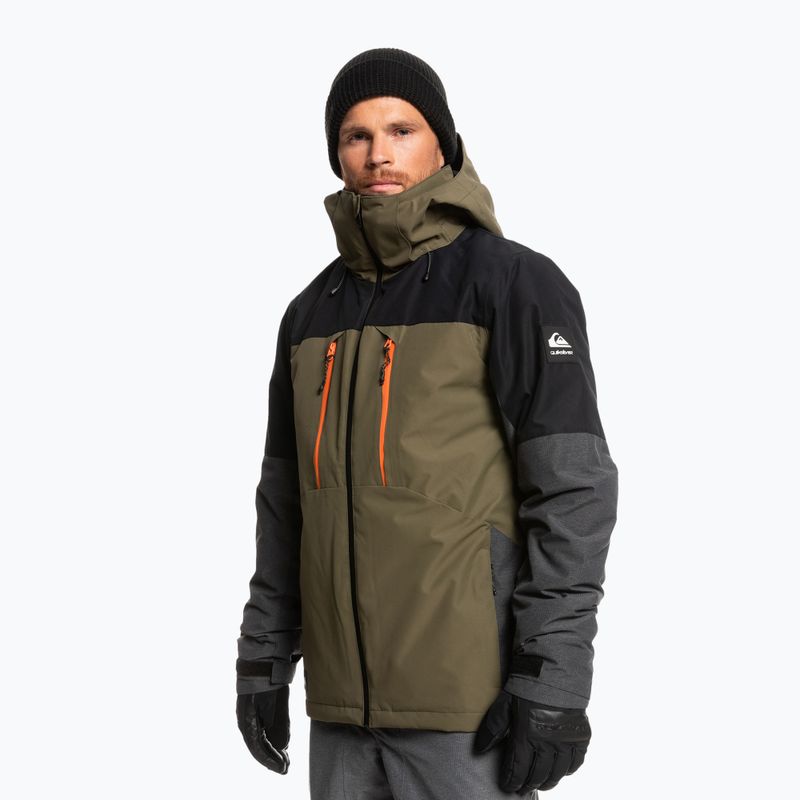 Quiksilver Mission Plus men's snowboard jacket black-green EQYTJ03371 7