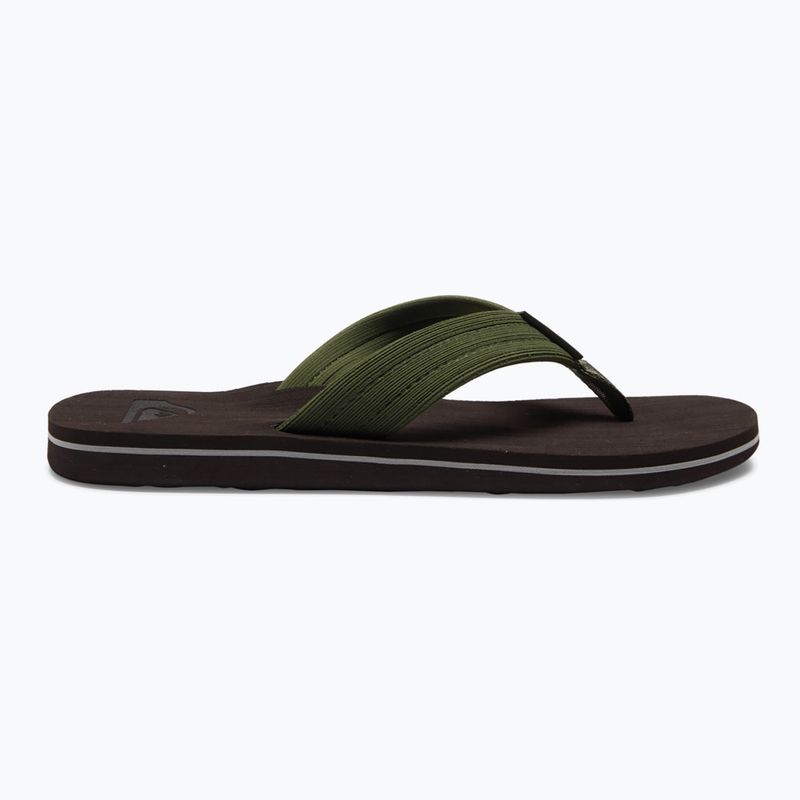 Quiksilver men's Molokai Layback Textured flip flops brown AQYL101266 10