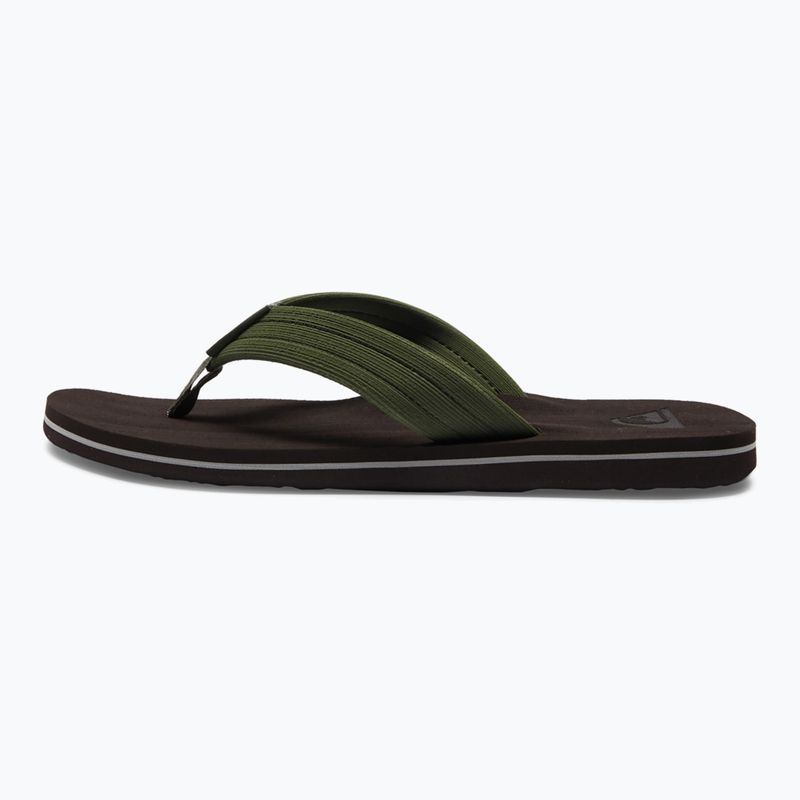 Quiksilver men's Molokai Layback Textured flip flops brown AQYL101266 11